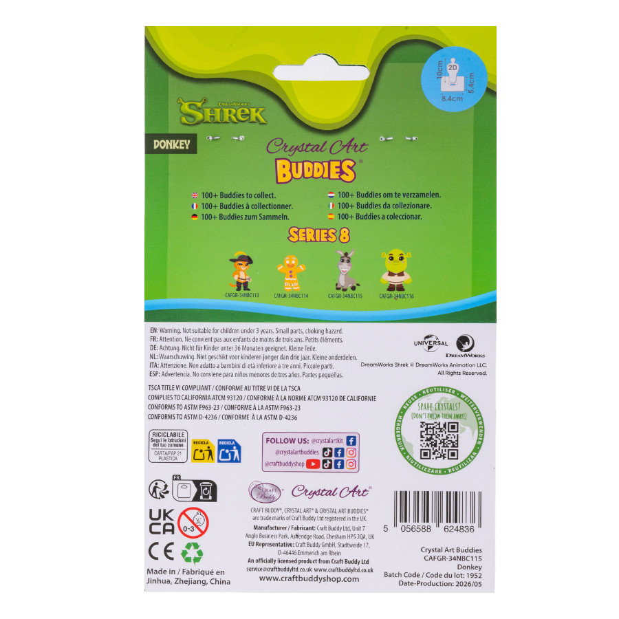 Donkey Crystal Art Buddies Kit Series 8 Shrek