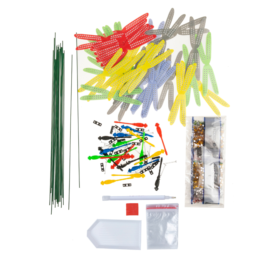 Dragongfly Crystal Art Decoration Kit - 20 Stems