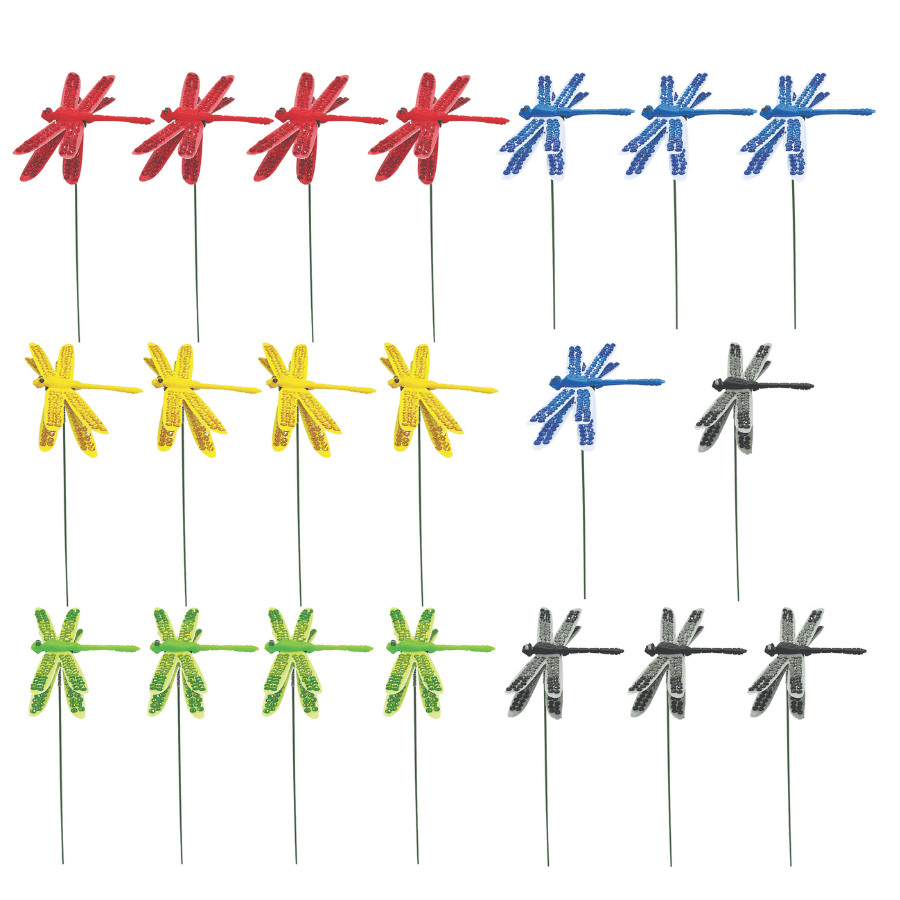 Dragongfly Crystal Art Decoration Kit - 20 Stems
