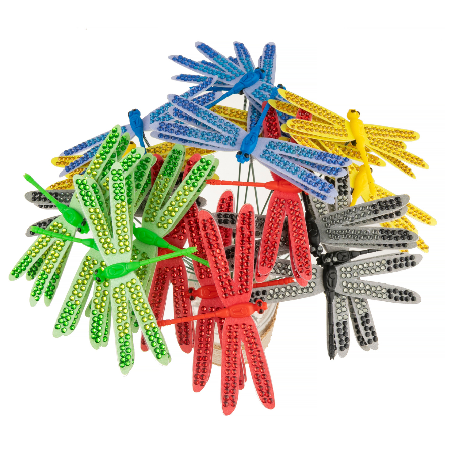 Dragongfly Crystal Art Decoration Kit - 20 Stems