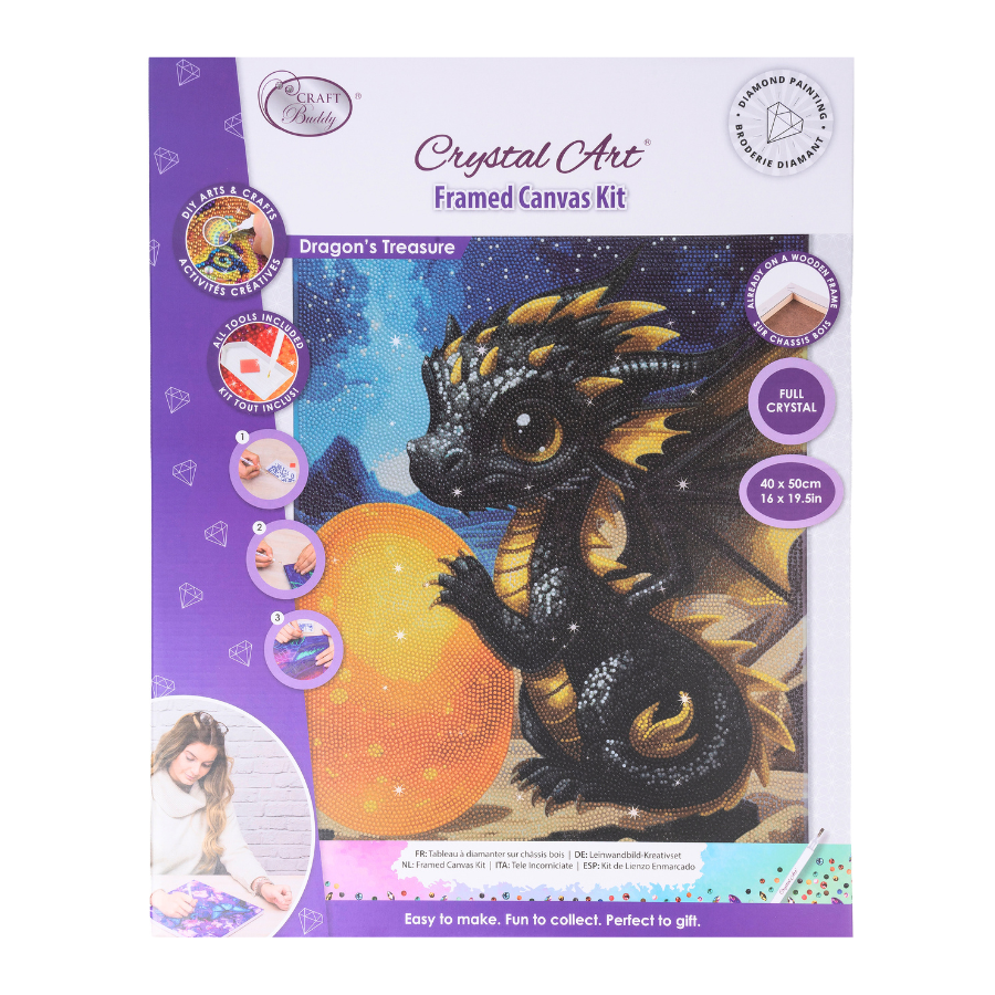 Dragon's Treasure Crystal Art Canvas Kit 40x50cm