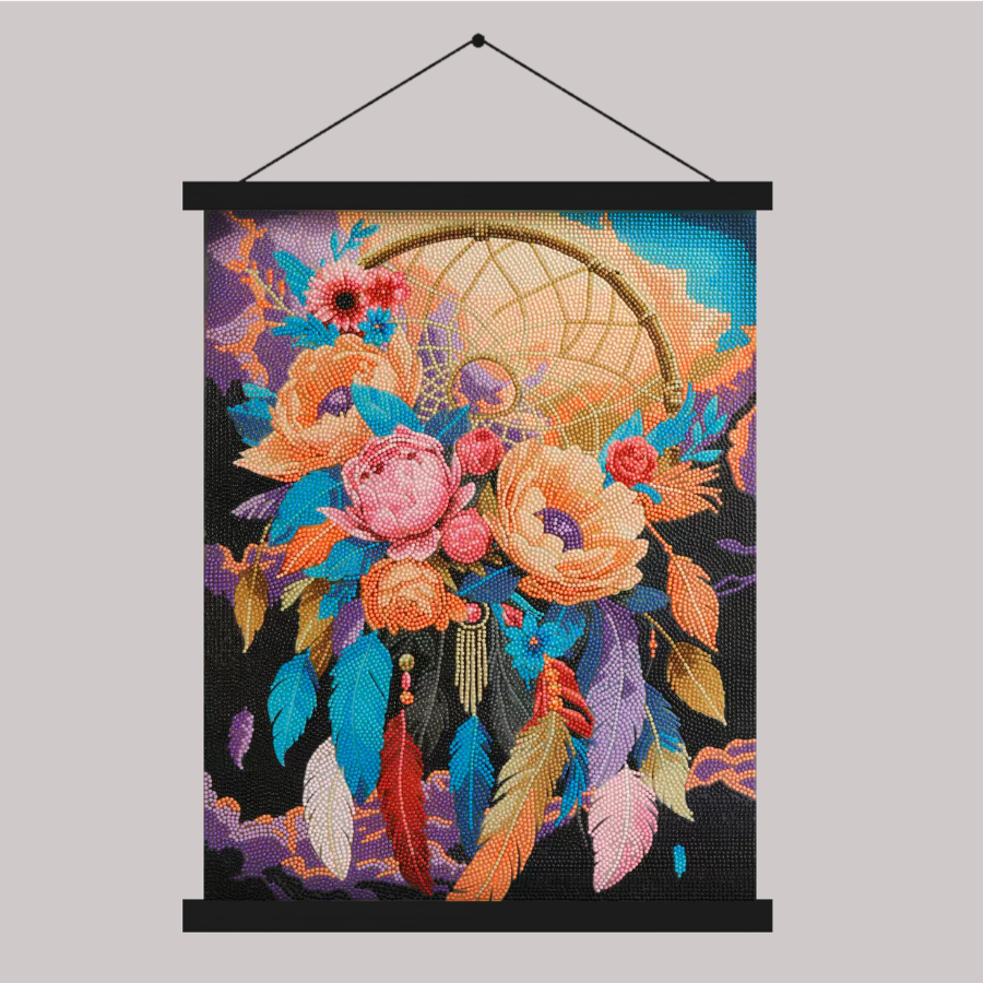 Mystic Blooms Crystal Art Scroll Kit 40x50cm