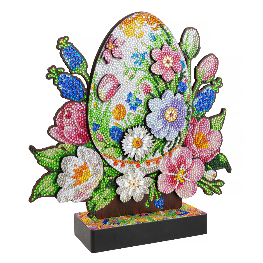 Easter Blooms Crystal Art Wooden Decoration Kit