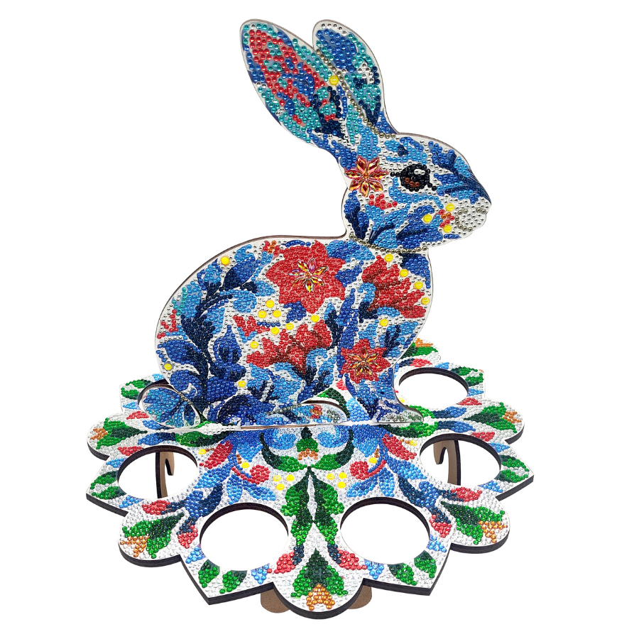 Easter Bunny Egg Holder Crystal Art Decoration Kit