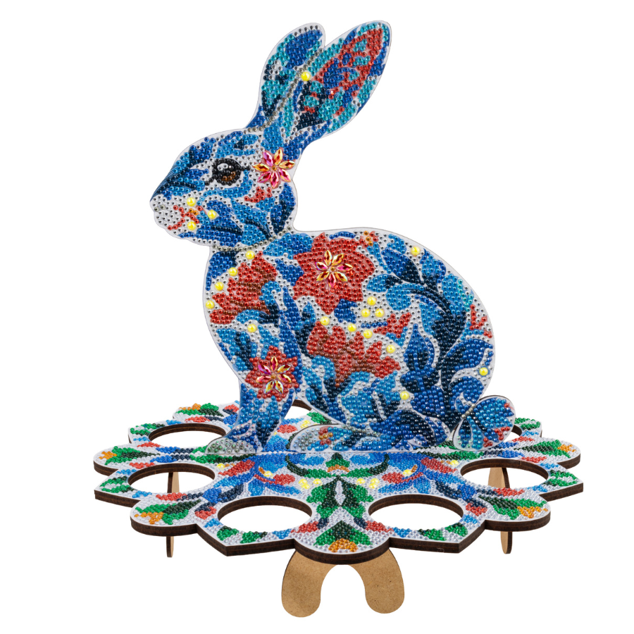 Easter Bunny Egg Holder Crystal Art Decoration Kit