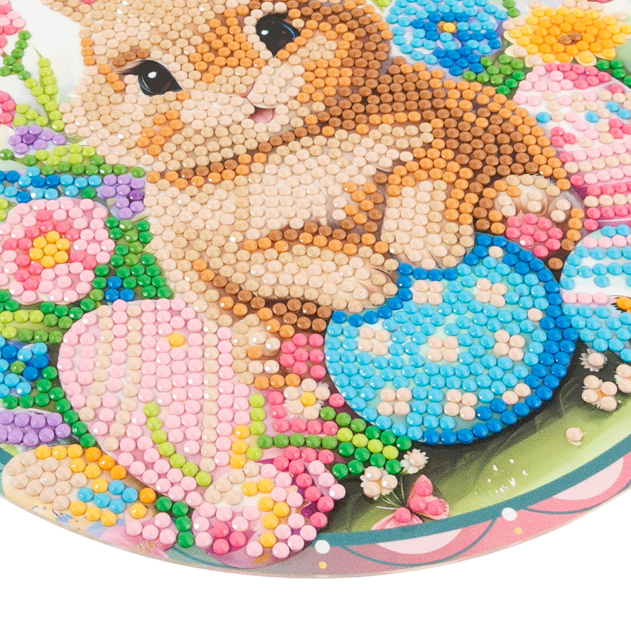 Easter Bunny Garden & Easter Delights Crystal Art Hanging Decoration Set of 2