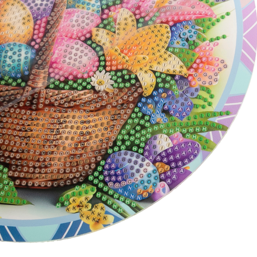 Easter Bunny Garden & Easter Delights Crystal Art Hanging Decoration Set of 2