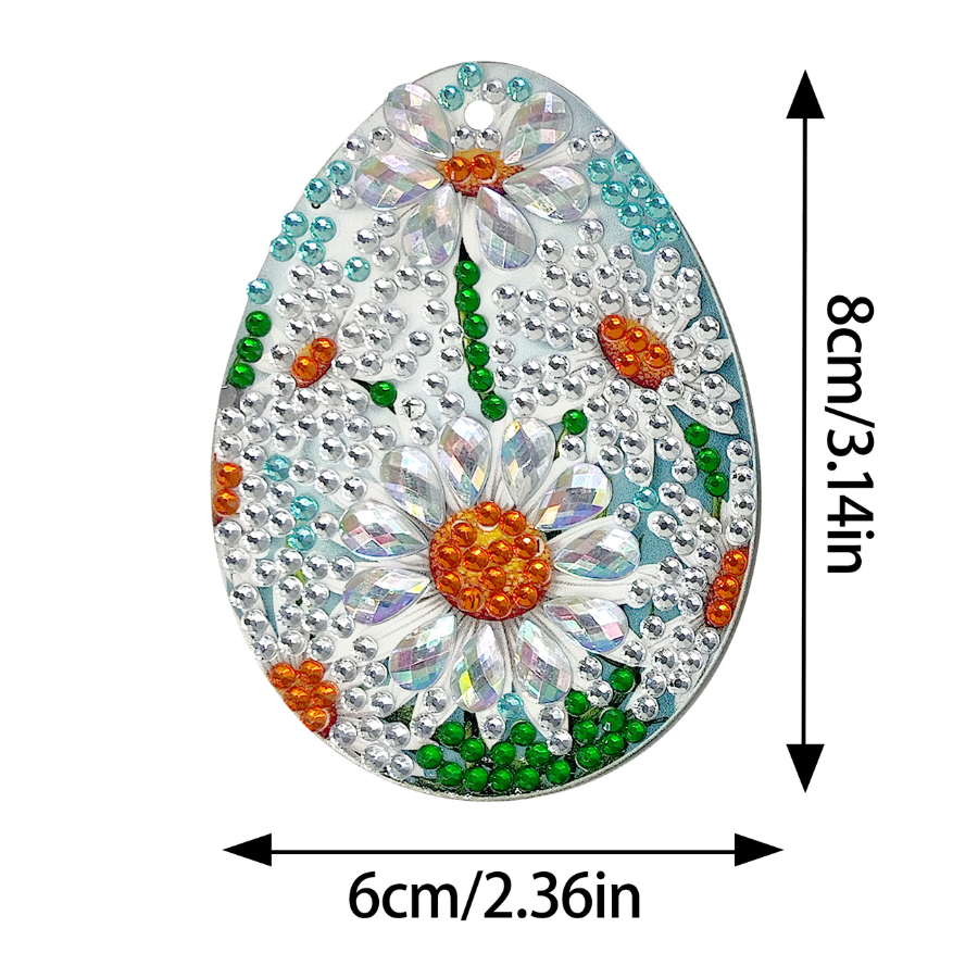 Easter Eggs Crystal Art Hanging Decoration Set of 24