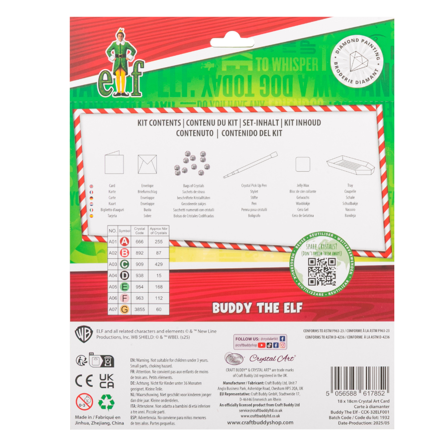 Elf Crystal Art Card 18x18 packback