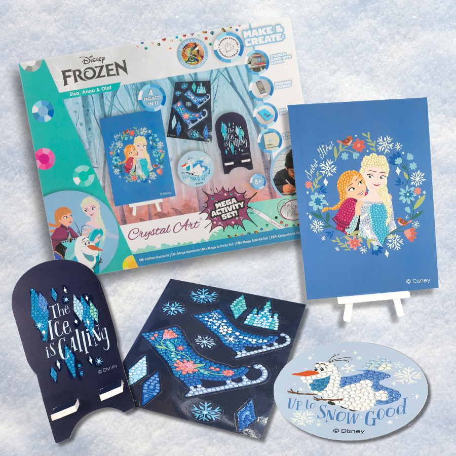 Elsa Anna Olaf Crystal Art Mega Activity Set Disney 10