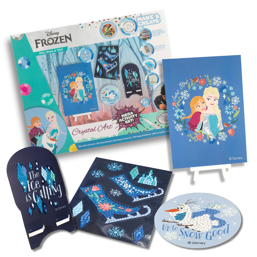 Elsa Anna Olaf Crystal Art Mega Activity Set Disney 9
