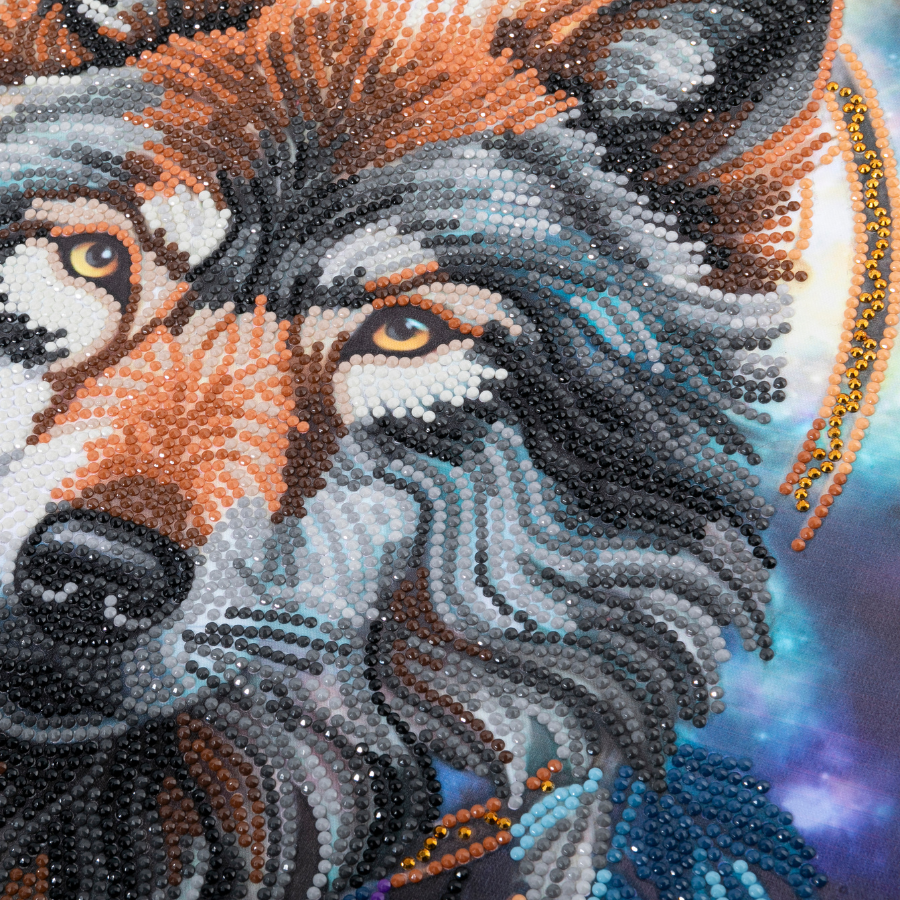 Enchanted Wolf Crystal Art Scroll Kit 40x50 3