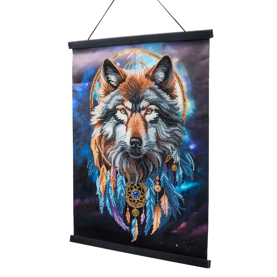Enchanted Wolf Crystal Art Scroll Kit 40x50 4