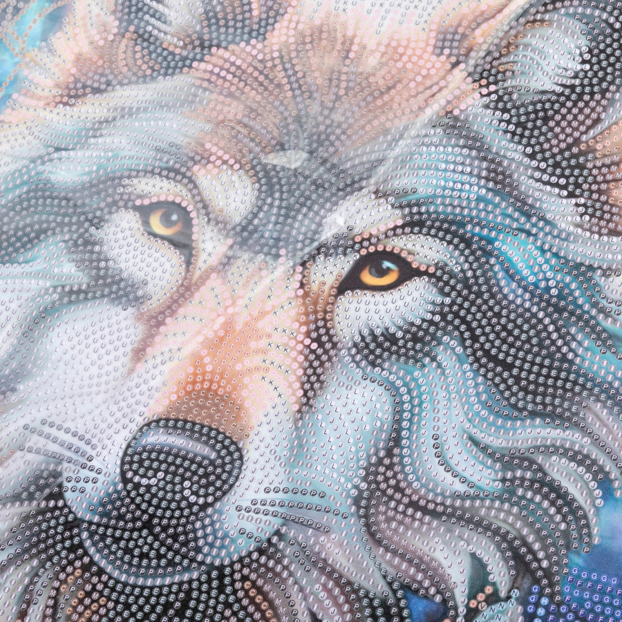 Enchanted Wolf Crystal Art Scroll Kit 40x50 6