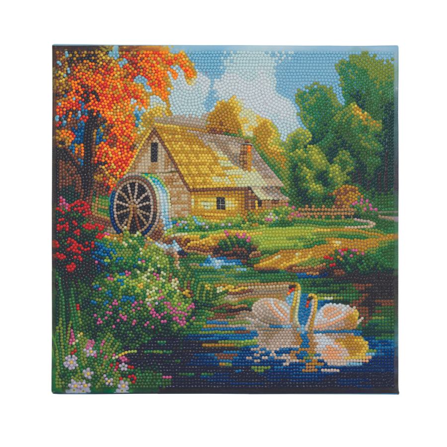 “Enchanting Water Mill” Crystal Art Kit 30 x 30cm Front