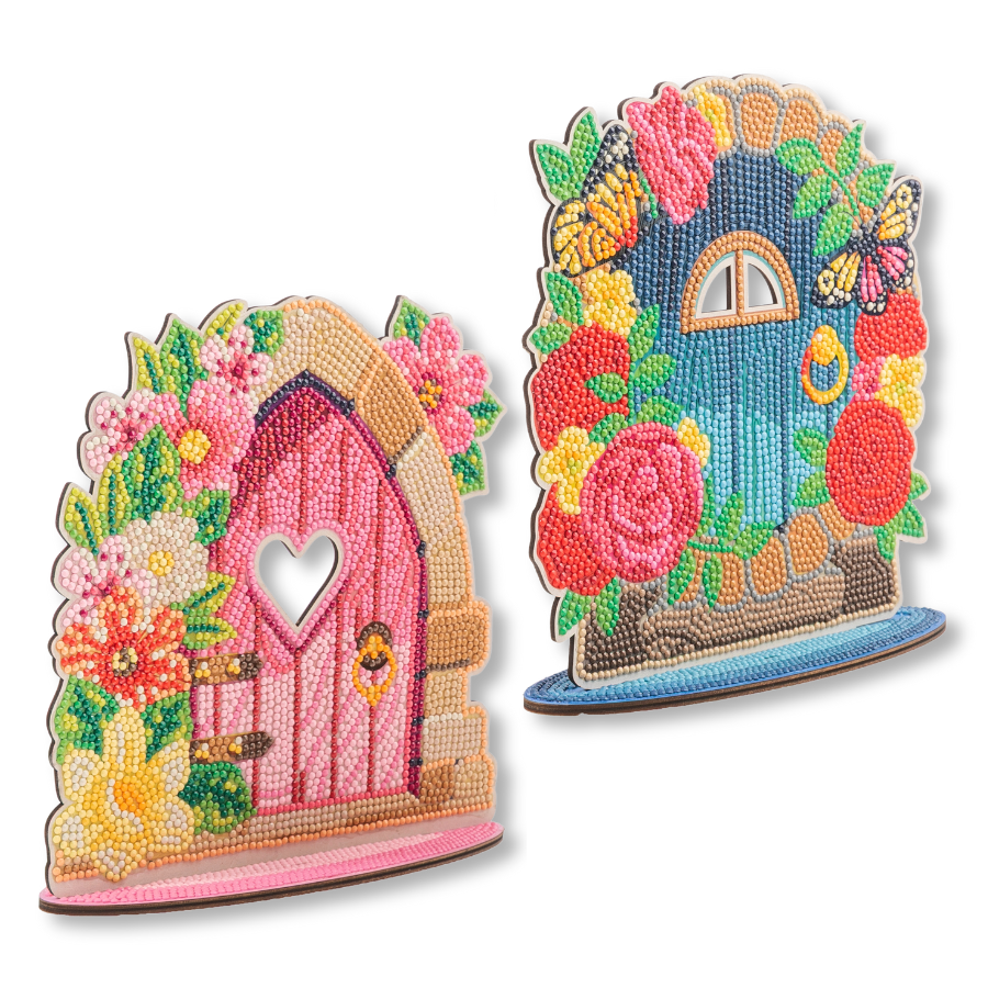Fairy Doors Crystal Art Wooden Decoration