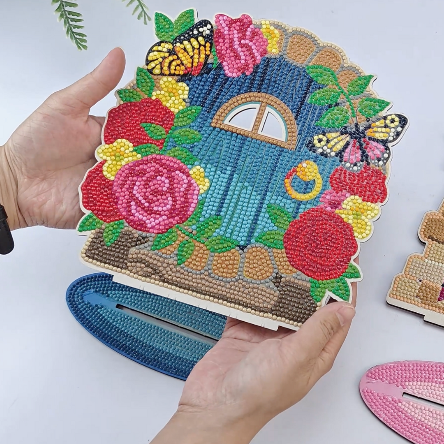Fairy Doors Crystal Art Wooden Decoration