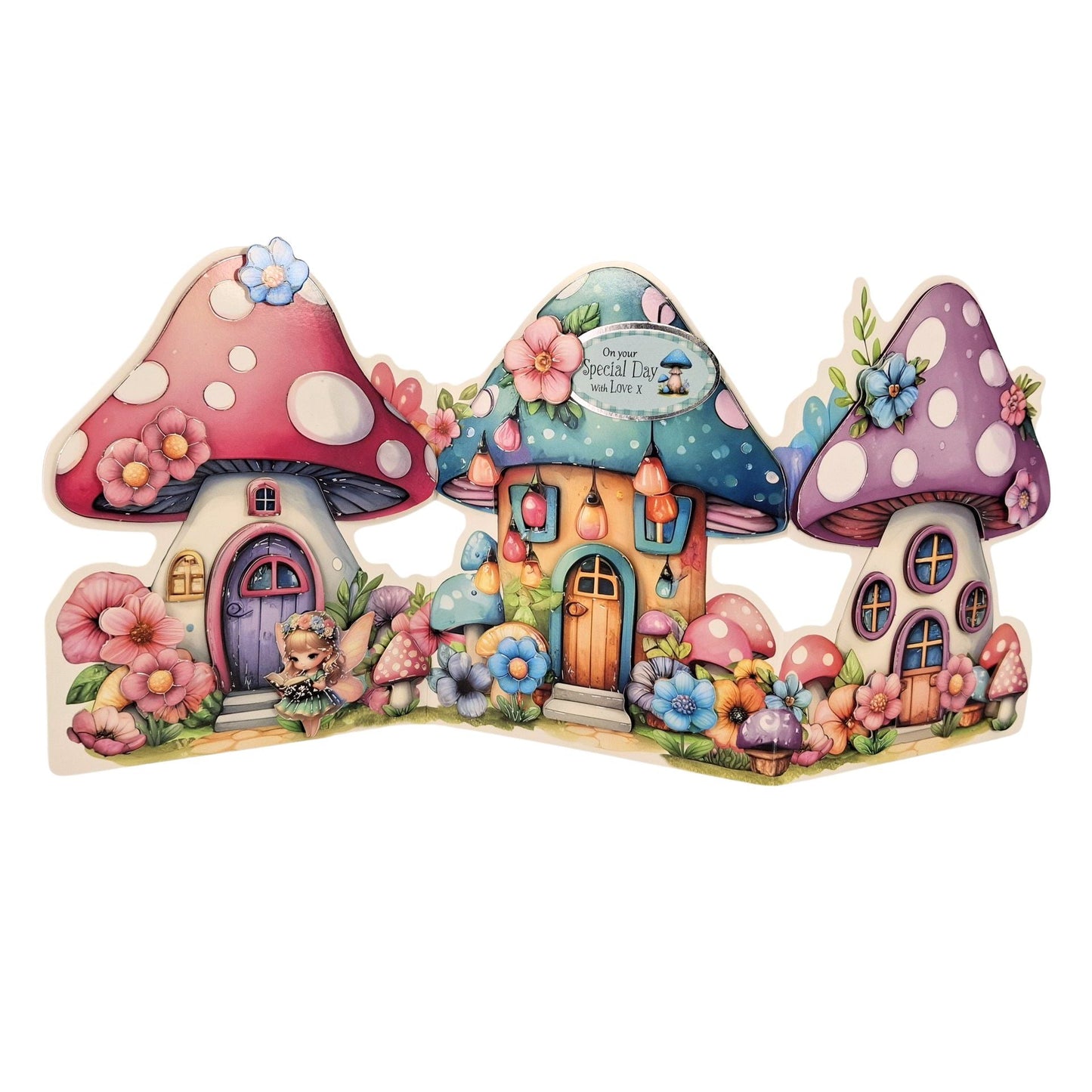 Fairy Mushroom House Card Collection Card Making Kit x 24