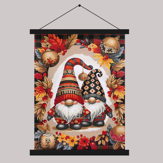 Festive Gonks Crystal Art Scroll Kit 40x50 12