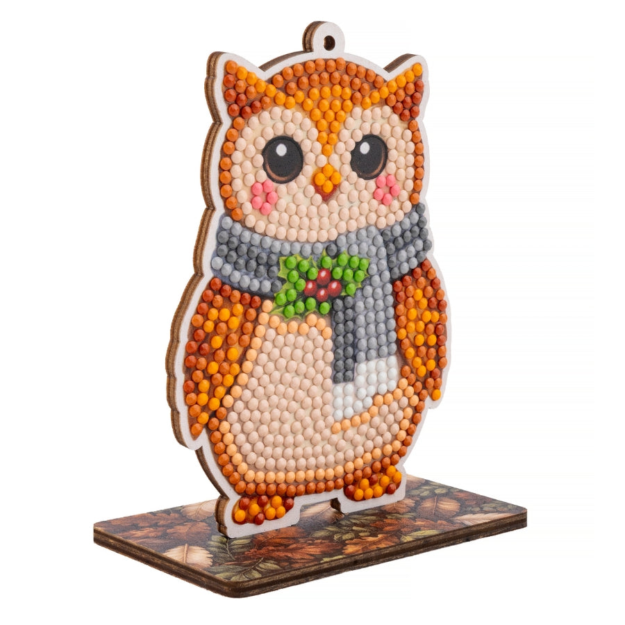 Festive Owl Crystal Art Festive Buddies Kit Series 7