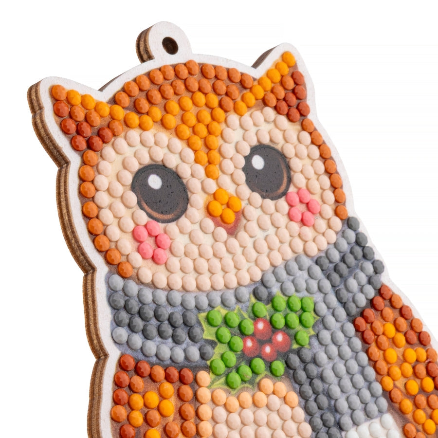 Festive Owl Crystal Art Festive Buddies Kit Series 7