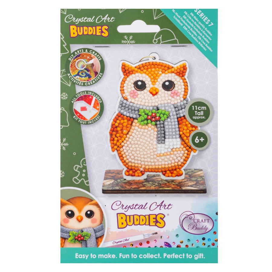 Festive Owl Crystal Art Festive Buddies Kit Series 7