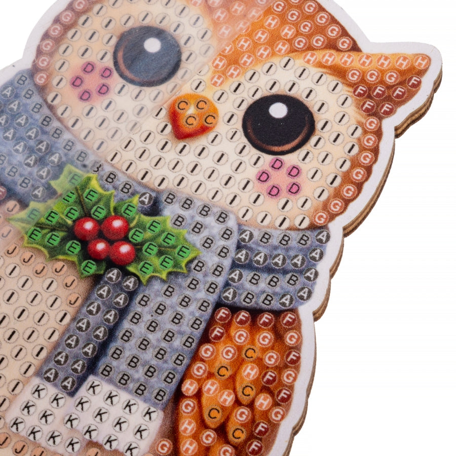 Festive Owl Crystal Art Festive Buddies Kit Series 7