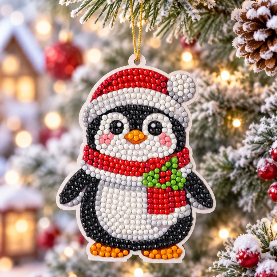 Festive Penguin Crystal Art Festive Buddies Kit Series 7