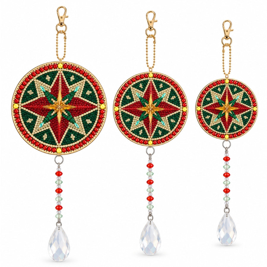 Festive Radiance Crystal Art Hanging Decoration Kit Set of 3