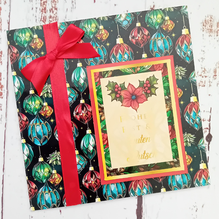 Festive Stained Glass Papercrafting Card Making Kit 12