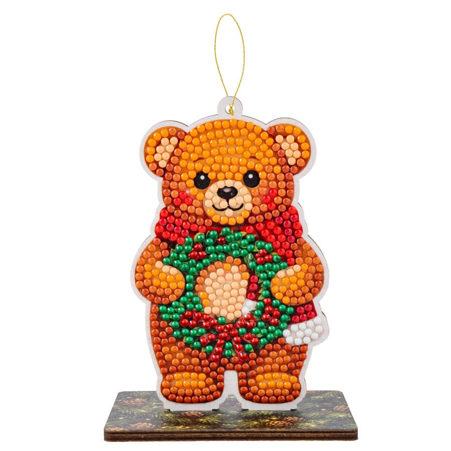 Festive Bear Crystal Art Festive Buddies Kit Series 7