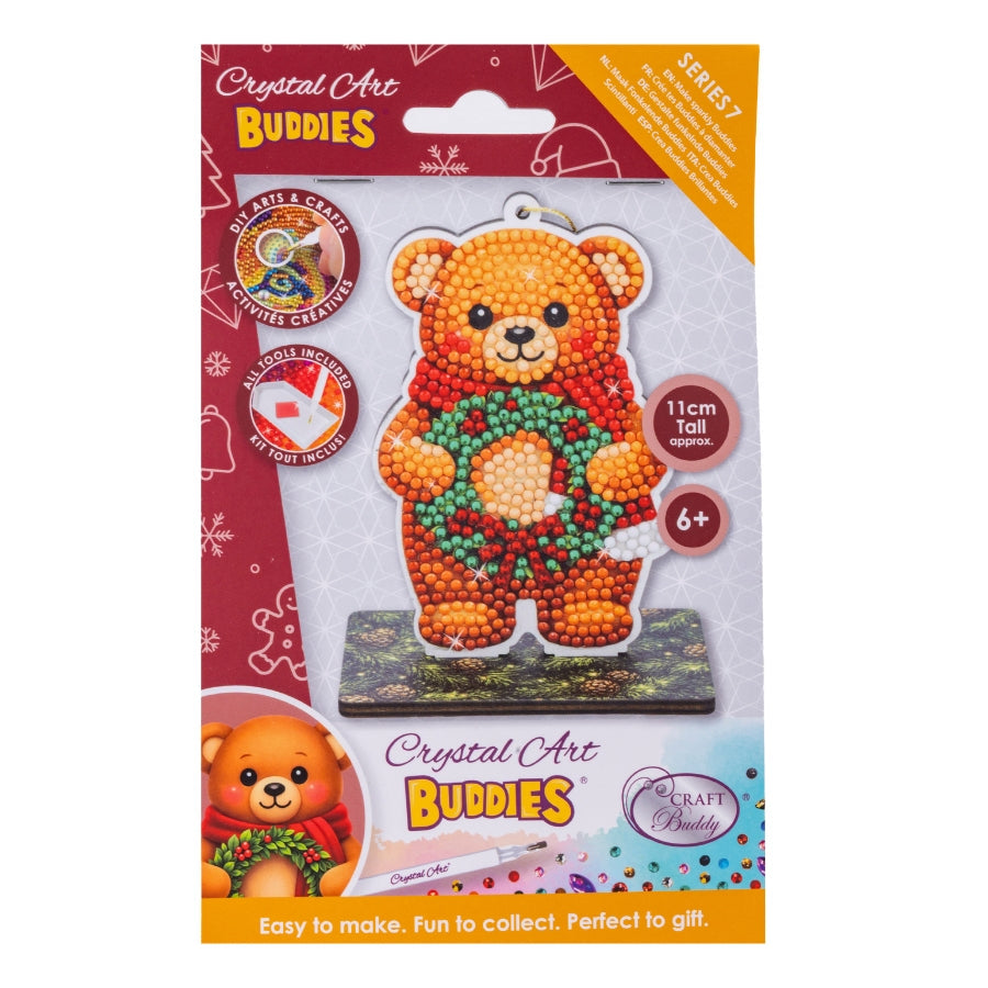 Festive Bear Crystal Art Festive Buddies Kit Series 7