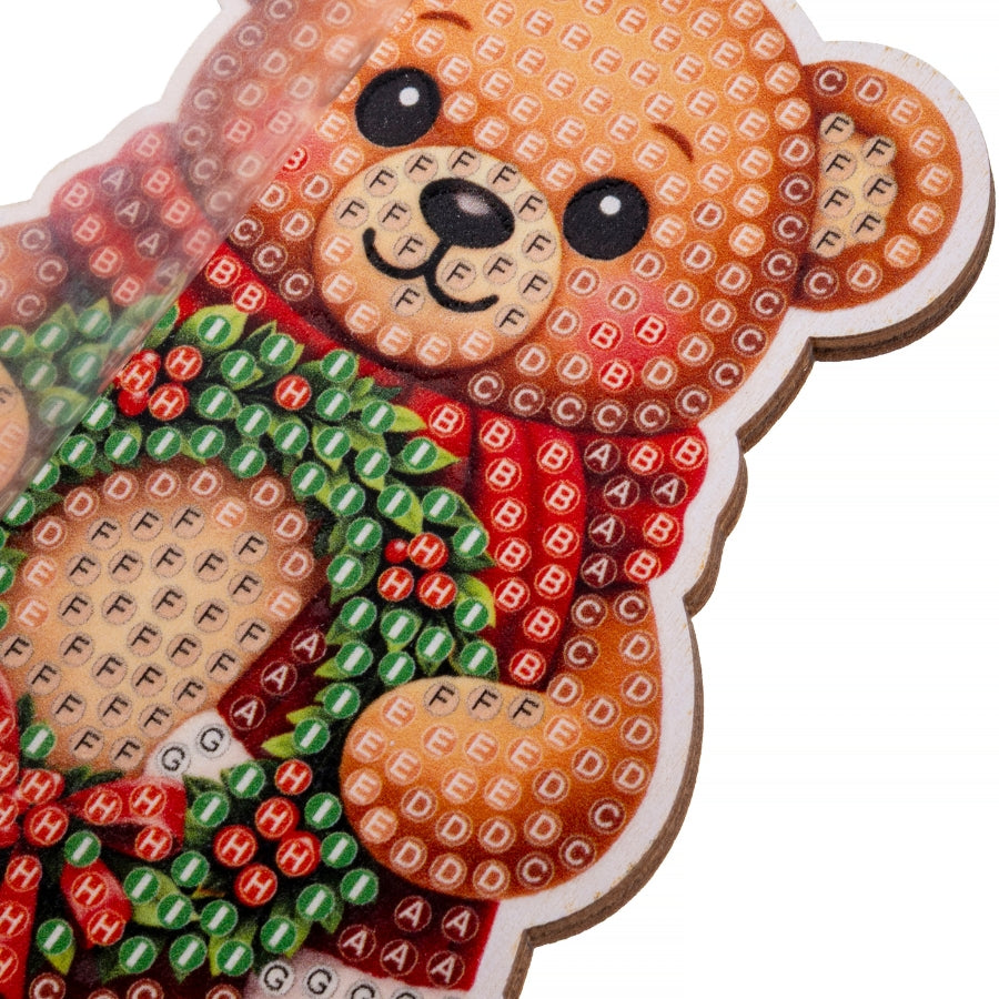 Festive Bear Crystal Art Festive Buddies Kit Series 7