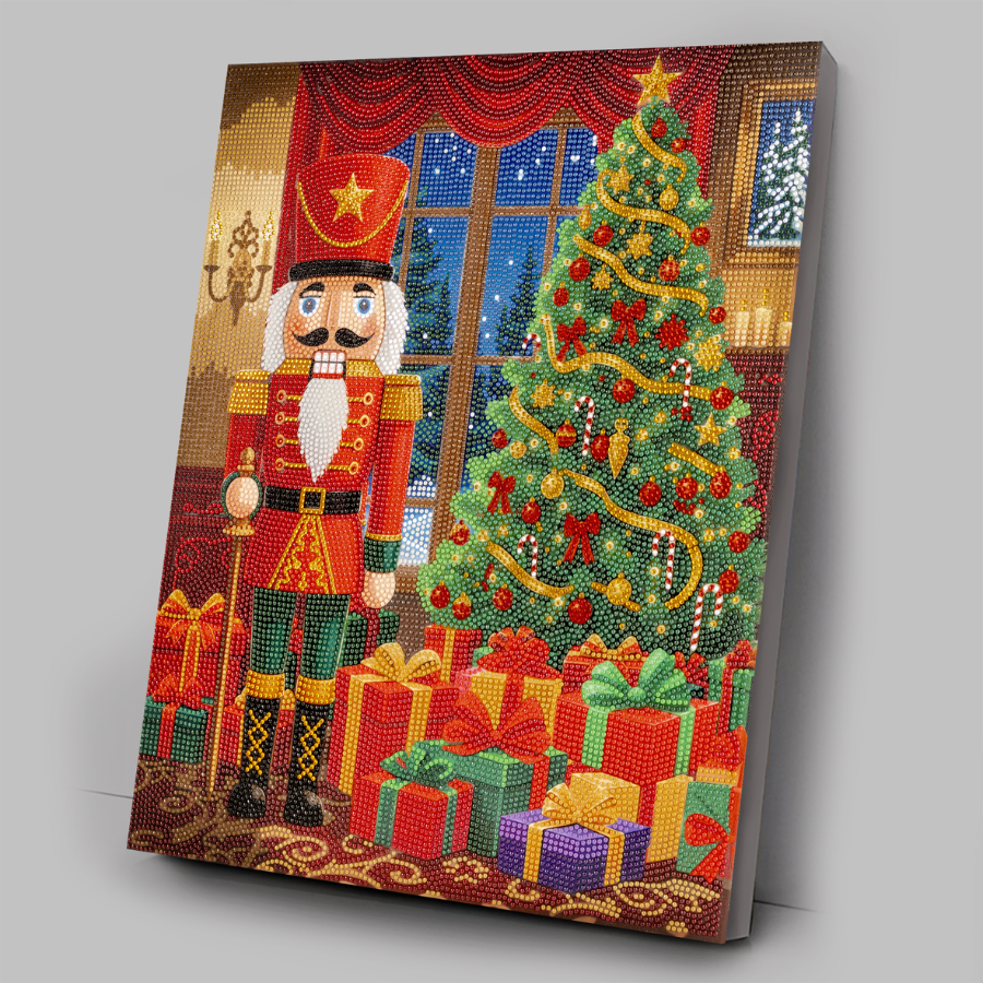 Festive Nutcracker Crystal Art Canvas Kit 40x50cm