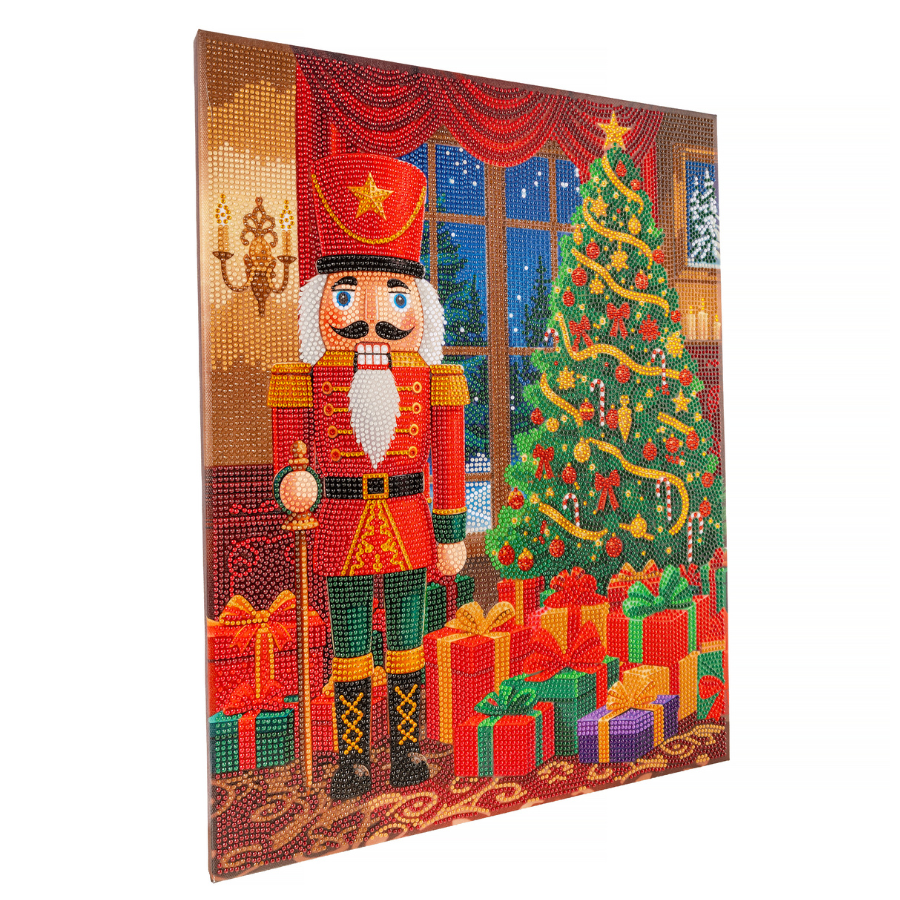 Festive Nutcracker Crystal Art Canvas Kit 40x50cm