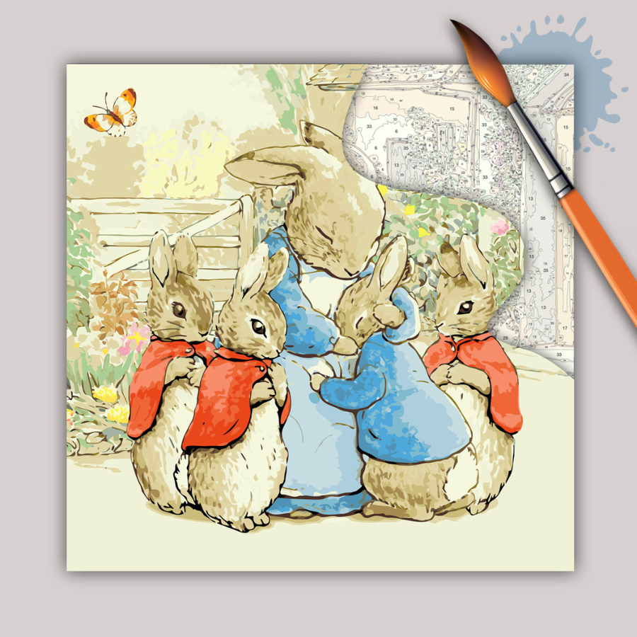 Flopsy Bunnies Josephine Rabbit Paint By Numb3rs Kit 50x50cm 