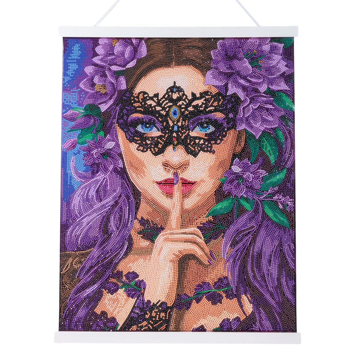 Floral Whisper Crystal Art Scroll Kit 40x50 1