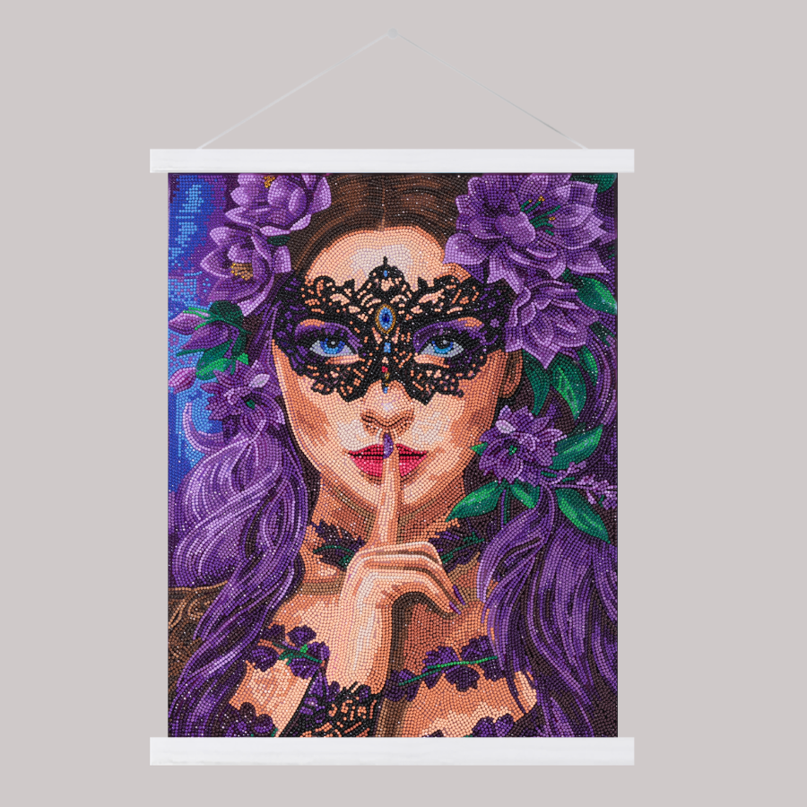 Floral Whisper Crystal Art Scroll Kit 40x50 2