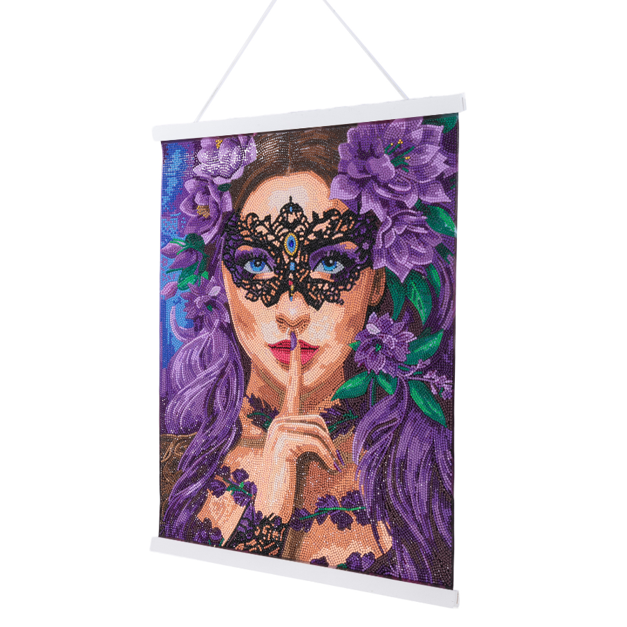 Floral Whisper Crystal Art Scroll Kit 40x50 7