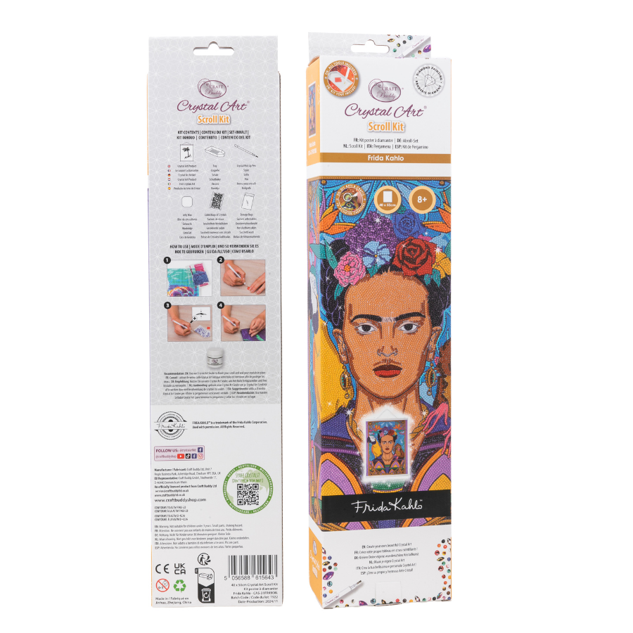 Frida Kahlo Crystal Art Scroll Kit 40x50 1
