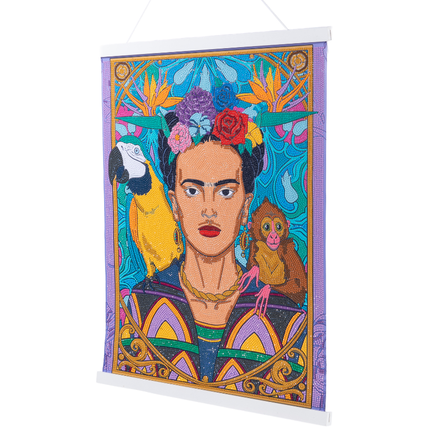 Frida Kahlo Crystal Art Scroll Kit 40x50 3
