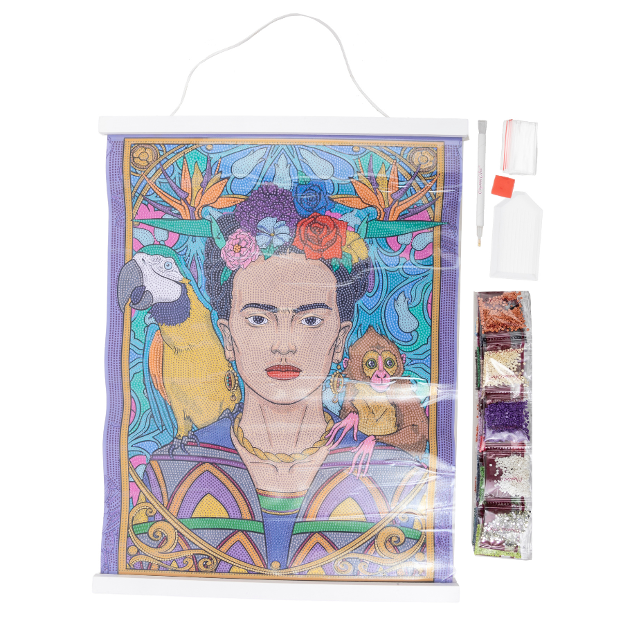 Frida Kahlo Crystal Art Scroll Kit 40x50 4