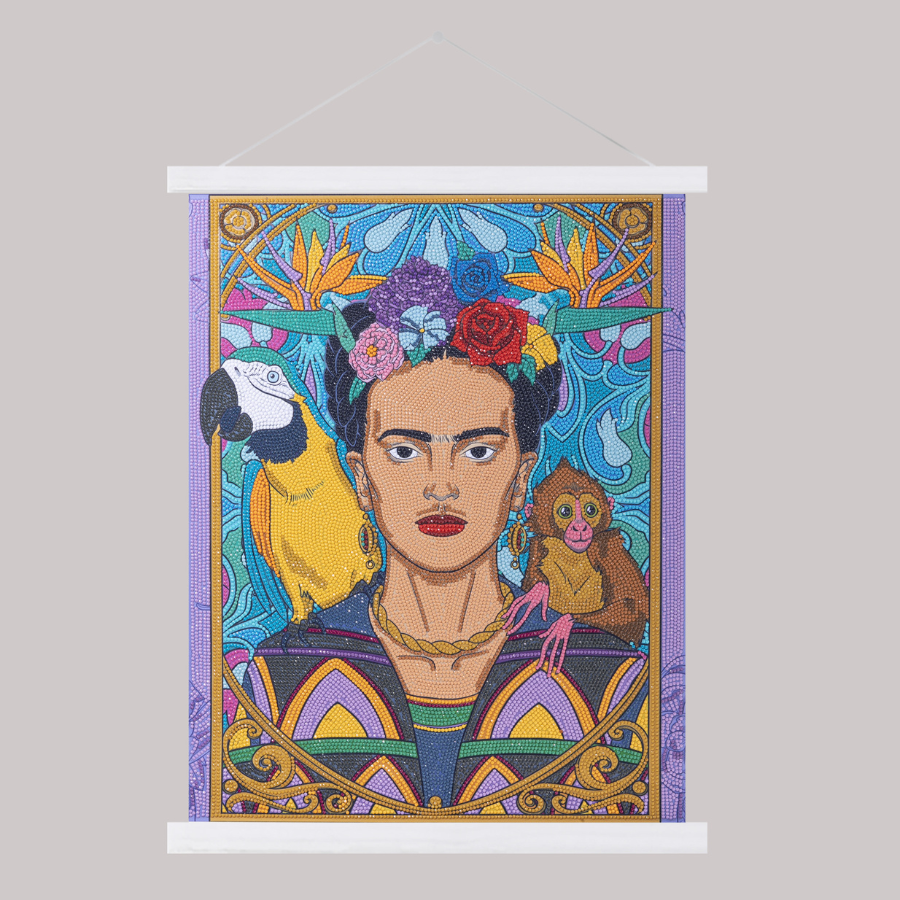 Frida Kahlo Crystal Art Scroll Kit 40x50 5