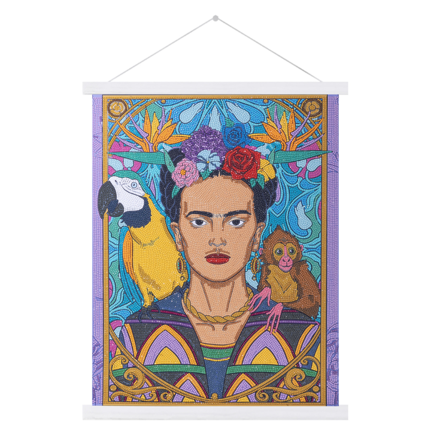 Frida Kahlo Crystal Art Scroll Kit 40x50 7