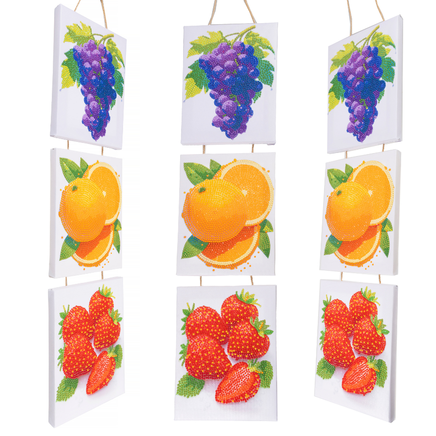 Fruits Crystal Art Hanging Canvas Decoration Kit