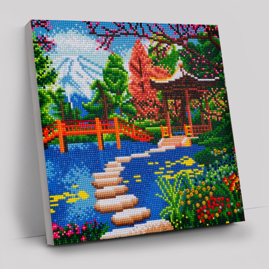 CAK-A147M: "Gardens of Fuji" 30x30cm Crystal Art Kit