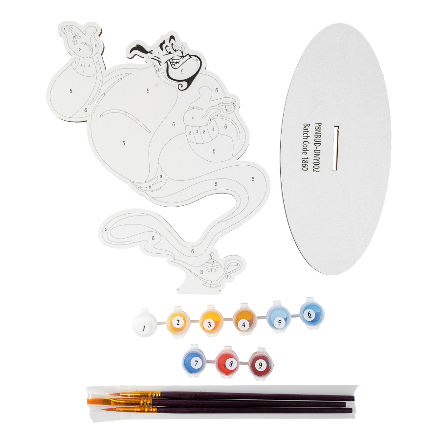 "Genie" Disney Paint By Numbers XL Buddies Kit Content