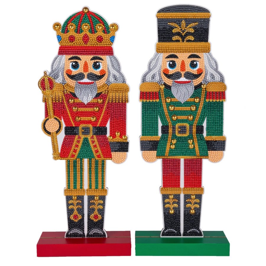 Giant Nutcrackers Crystal Art Decoration Kit Set of 2