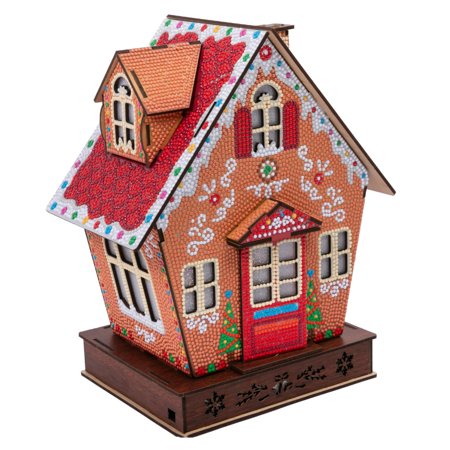 "Gingerbread House" 3D Crystal Art LED Decoration