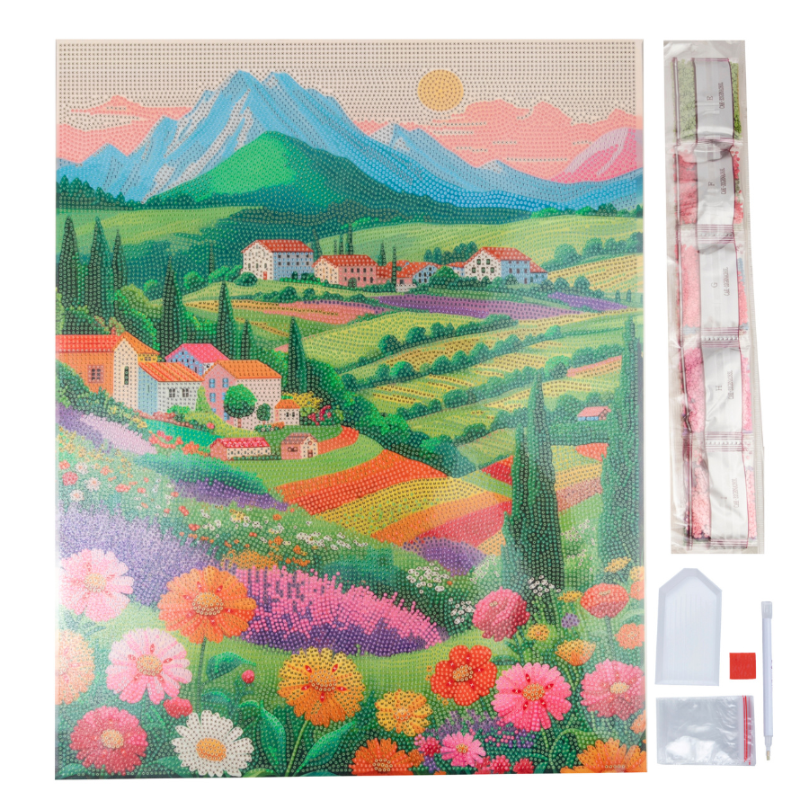 Golden Fields Crystal Art Framed Canvas Kit 40x50cm